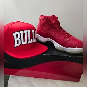 Nike Red and White High-Top Sneakers with Air Cushioning